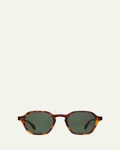 Garrett Leight Men's Temescal Acetate Square Sunglasses In Pink