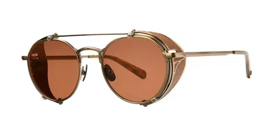 Garrett Leight Ocampo Sun Atg-elx/sfo Men's Sunglasses Gold Size 49