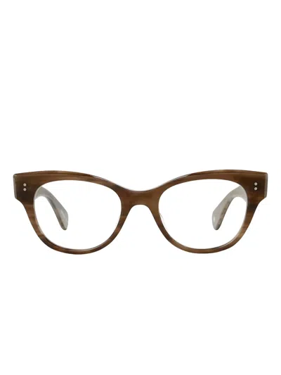 Garrett Leight Octavia Cat-eye Glasses In Brown