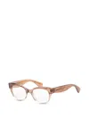 Garrett Leight 옥타비아 캣아이 안경 In Brown