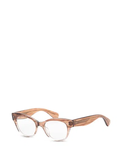 Garrett Leight 옥타비아 캣아이 안경 In Brown