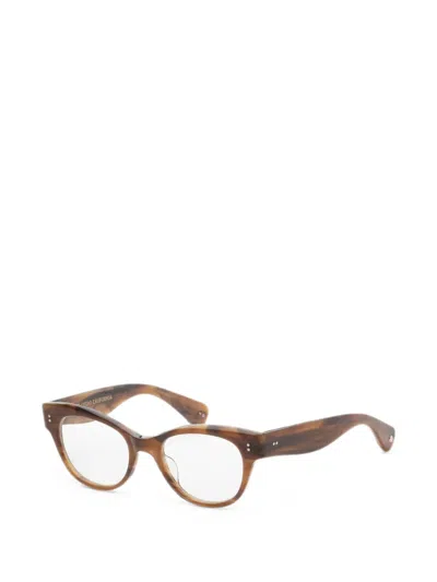 Garrett Leight 옥타비아 안경 In Brown
