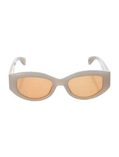 Pre-owned Garrett Leight Oversize Tinted Sunglasses In Neutrals