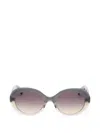 Garrett Leight 포르티아 라운드 프레임 선글라스 In Gray