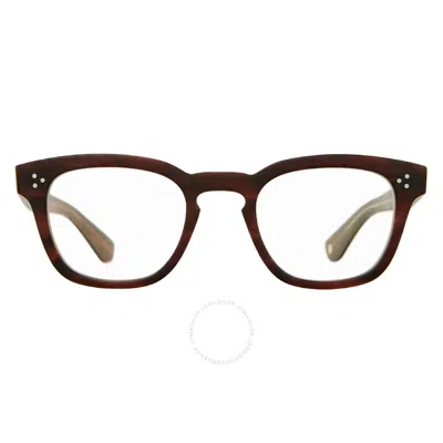 Garrett Leight Regent Demo Square Unisex Eyeglasses 1098 Wht 47 In Brown