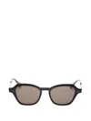 Garrett Leight 렐 기하학 프레임 선글라스 In Black