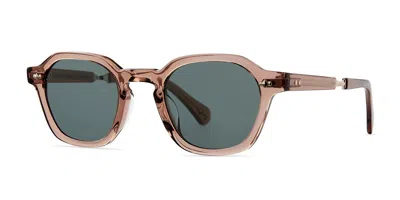 Garrett Leight Rell S Dur-wg/selbs Men's Sunglasses Pink Size 46 In Brown