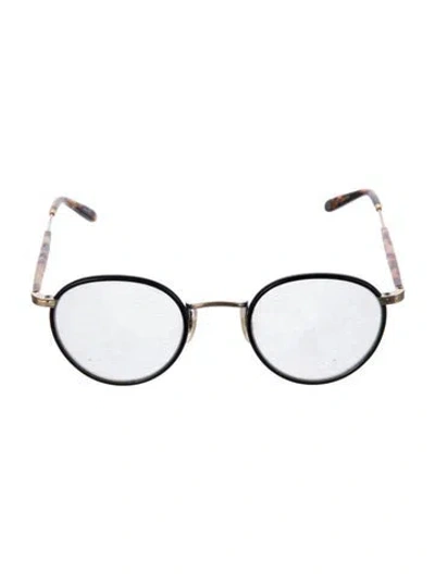 Pre-owned Garrett Leight Round Clear Sunglasses In Brown