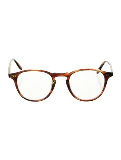 Pre-owned Garrett Leight Round Eyeglasses In Black