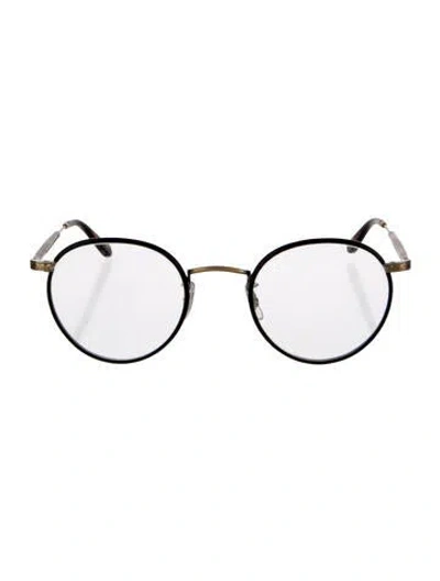 Pre-owned Garrett Leight Round Eyeglasses In Brown
