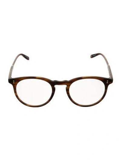 Pre-owned Garrett Leight Round Eyeglasses In Brown