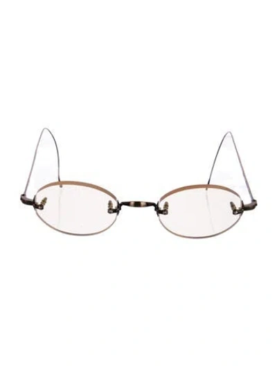 Pre-owned Garrett Leight Round Eyeglasses In Neutral