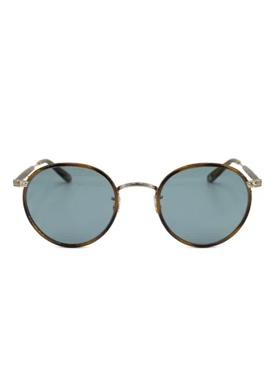Garrett Leight Round-frame Sunglasses In 褐色