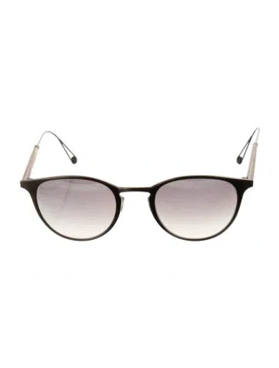 Pre-owned Garrett Leight Round Gradient Sunglasses In Black