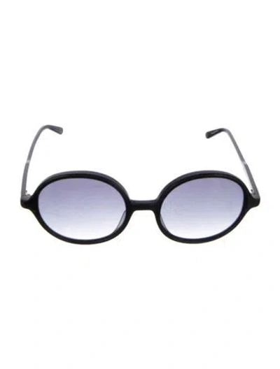 Pre-owned Garrett Leight Round Gradient Sunglasses In Black