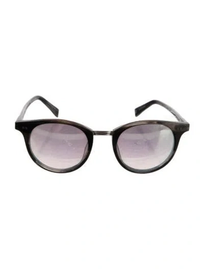 Pre-owned Garrett Leight Round Gradient Sunglasses In Black