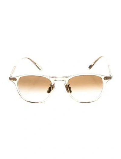 Pre-owned Garrett Leight Round Gradient Sunglasses In Brown