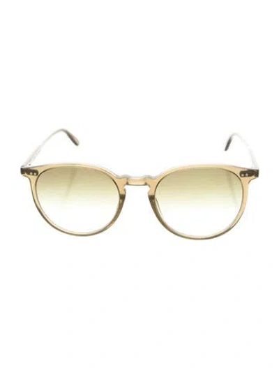 Pre-owned Garrett Leight Round Gradient Sunglasses In Brown