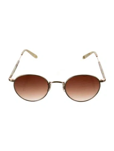 Pre-owned Garrett Leight Round Gradient Sunglasses In Gold