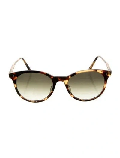 Pre-owned Garrett Leight Round Gradient Sunglasses In Multi