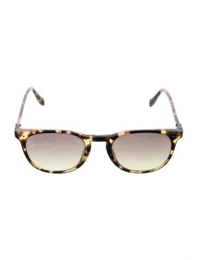 Pre-owned Garrett Leight Round Gradient Sunglasses In Yellow