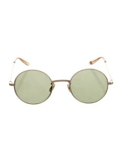 Pre-owned Garrett Leight Round Tinted Sunglasses
