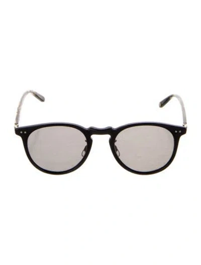 Pre-owned Garrett Leight Round Tinted Sunglasses In Black