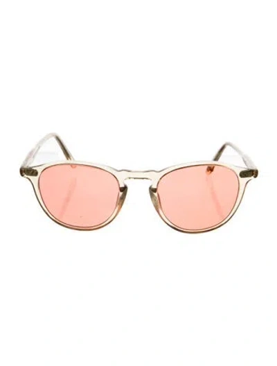 Pre-owned Garrett Leight Round Tinted Sunglasses In Clear