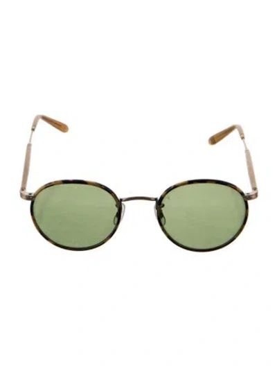 Pre-owned Garrett Leight Round Tinted Sunglasses In Clear/neutrals/silver