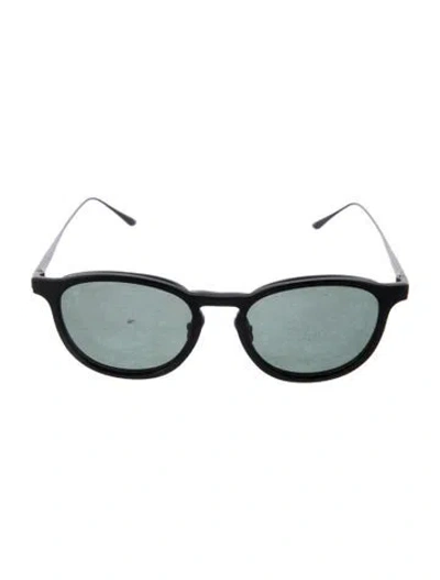 Pre-owned Garrett Leight Round Tinted Sunglasses In Gray
