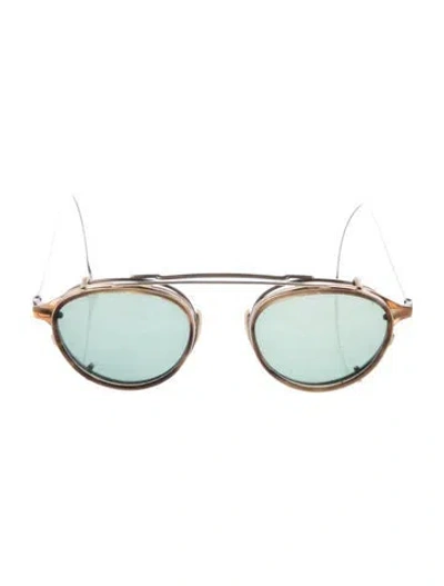 Pre-owned Garrett Leight Round Tinted Sunglasses In Multi