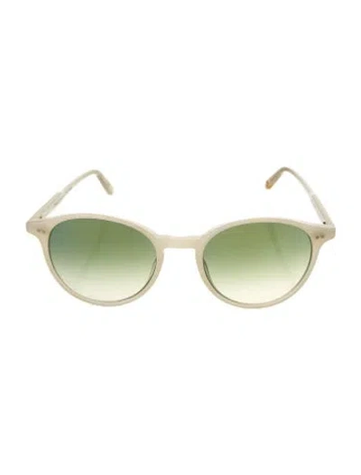Pre-owned Garrett Leight Round Tinted Sunglasses In Neutral