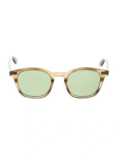 Pre-owned Garrett Leight Round Tinted Sunglasses In Neutral