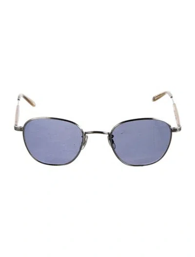 Pre-owned Garrett Leight Round Tinted Sunglasses In Neutrals