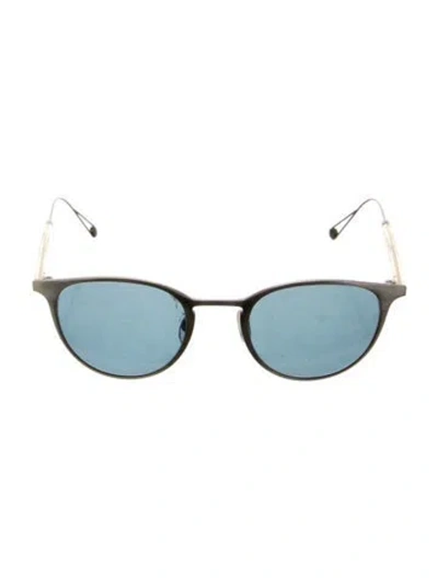 Pre-owned Garrett Leight Round Tinted Sunglasses In Neutrals
