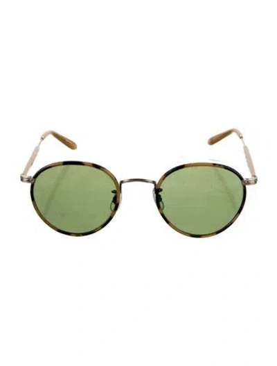 Pre-owned Garrett Leight Round Tinted Sunglasses In Neutrals