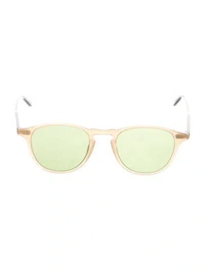 Pre-owned Garrett Leight Round Tinted Sunglasses In Neutrals
