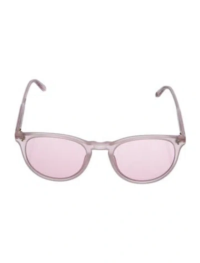 Pre-owned Garrett Leight Round Tinted Sunglasses In Pink