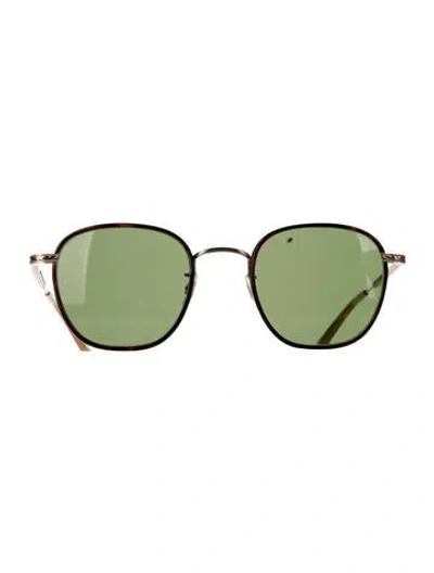 Pre-owned Garrett Leight Round Tinted Sunglasses In Red