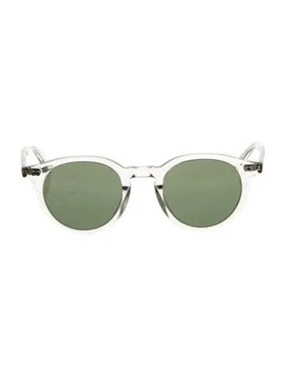 Pre-owned Garrett Leight Round Tinted Sunglasses In Transparent