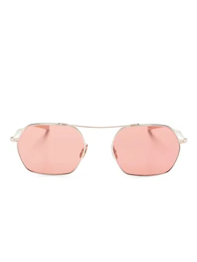 Garrett Leight Ryders 几何形镜框太阳眼镜 In Gold