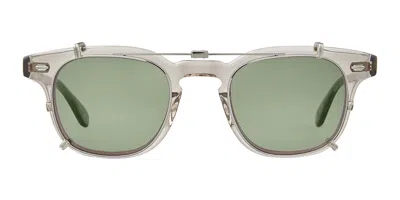 Garrett Leight Sherwood Clip Folding Clip-on Only Sv/g15 Men's Sunglasses Silver Size 44