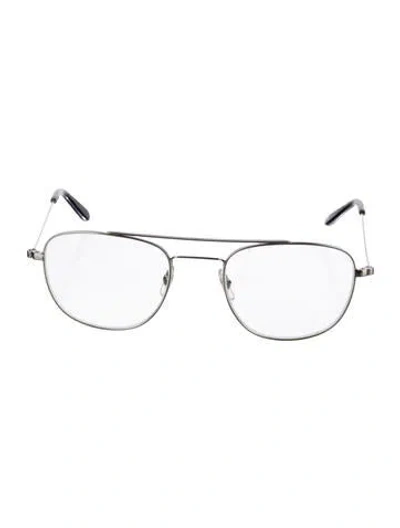 Pre-owned Garrett Leight Square Eyeglasses In Silver