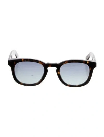 Pre-owned Garrett Leight Square Gradient Sunglasses In Brown