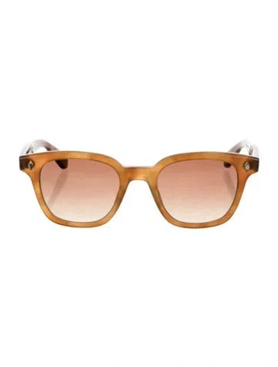 Pre-owned Garrett Leight Square Gradient Sunglasses In Brown