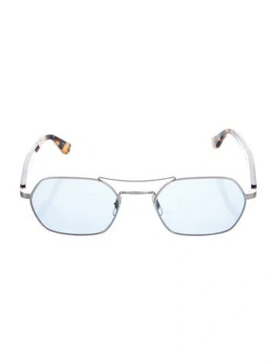 Pre-owned Garrett Leight Square Gradient Sunglasses In Brown