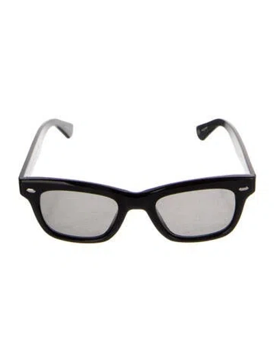Pre-owned Garrett Leight Square Tinted Sunglasses In Black
