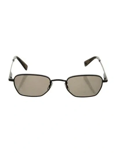 Pre-owned Garrett Leight Square Tinted Sunglasses In Black