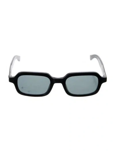 Pre-owned Garrett Leight Square Tinted Sunglasses In Black