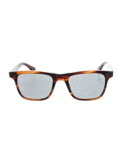Pre-owned Garrett Leight Square Tinted Sunglasses In Brown